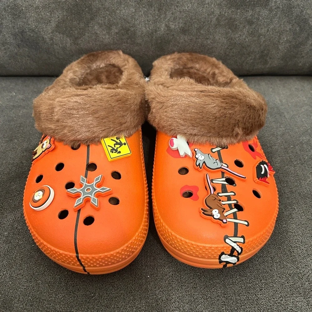 Crocs South Park Kenny Classic Lined Clog Mens 11 Orange Fur Slip On 211499-90H